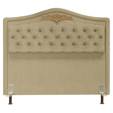 Imagem de Cabeceira Cama Box Casal Queen 160cm Com Tachas Imperial J02 Linho Areia - Mpozenato