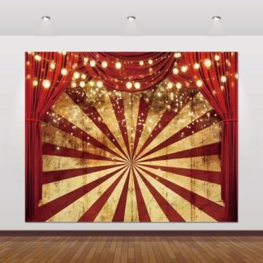 Imagem de Chá de bebê Backdrop Chloroplastid Circus Carnival 3x2,4m