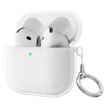 Imagem de Vanjua Capa transparente para AirPods 4, TPU macio, resistente a choques, capa protetora completa compatível com AirPods 4ª geração 2024 (transparente)