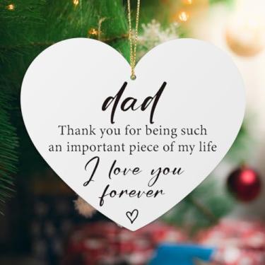 Imagem de Presentes para pai de filha filho bônus pai padrasto presente para pai homens eu te amo presentes para ele ornamento de coração