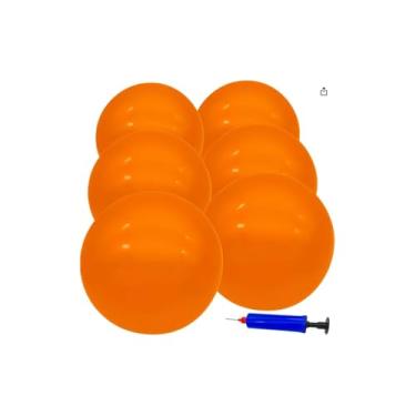 Imagem de Bola de Feijão para Exercícios, PVC Antiderrapante, 90x45cm, Laranja, Suporta 120kg, com Bomba de Ar, para Fisioterapia e Práticas Esportivas