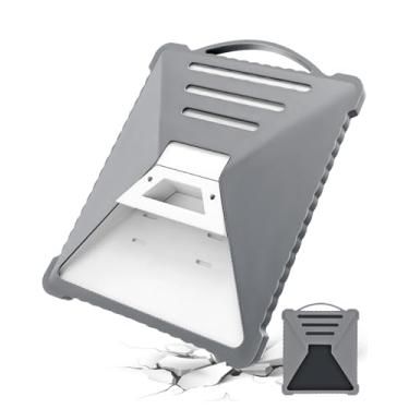 Imagem de Capa Starlink Mini, capa de silicone macio para Starlink Mini antena satélite, capa protetora portátil Starlink adequada para acampamento ao ar livre, caminhadas, anticolisão, anticorrosão, cinza