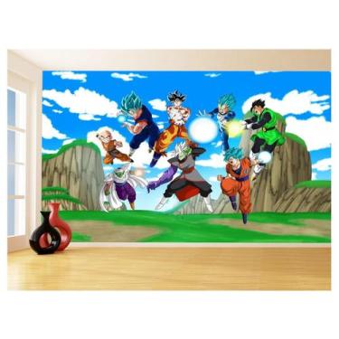 Imagem de Papel De Parede Dragon Ball Goku Vegeta Anime 3,5M Dbz477 - Você Decor