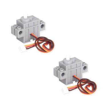 Imagem de KittenBot GeekServo 9G Programmable Servo & Motor – Compatible with Micro:bit/Arduino and Building Blocks Support Kittenblock and Makecode – Grey (Servo) / Red (Motor) (Grey Servo (2pcs))