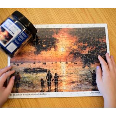 Imagem de Quebra-cabeça Florianópolis Pôr do sol em Santo Antônio de Lisboa, com 150 peças