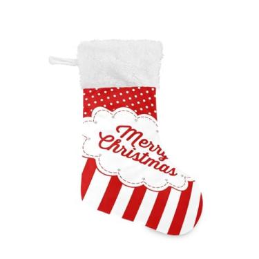 Imagem de GakkiGii Pacote com 2 meias de Natal com fundo de Feliz Natal, decoração grande para pendurar na parede da árvore da lareira, 45 x 31 cm