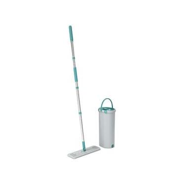 Imagem de Mop Lava e Seca FlashLimp Fit com Balde 2,5L e Refil  Cinza/ Verde Esmeralda