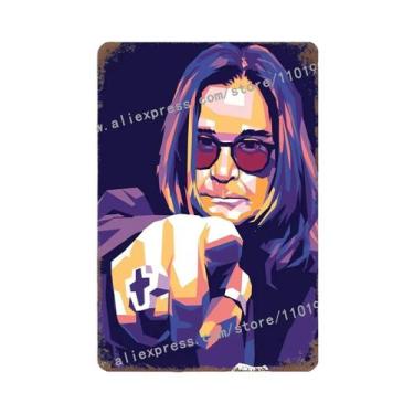 Imagem de Placa Decorativa Vintage Ozzy Osbourne Em Metal Para Pub, Bar, Man Cav