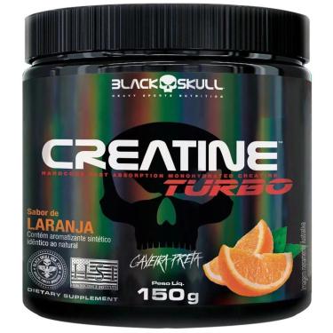 Imagem de Creatina Monohidratada Creatine Turbo Black Skull 150g Energia Força Ganho de Massa Muscular-Unissex