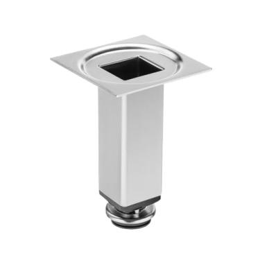 Imagem de Kit Pés Para Móveis Regulável Quadrado Cromado 10cm 15cm，Suporte Estável Moderno, para Sofá, Cama, Rack TV, Aparador(2 Unidades,10cm (100mm))