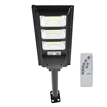 Imagem de Garosa Luz de Rua Solar LED 351LEDs Ao Ar Livre Com Sensor de Movimento de Controle Remoto para Caminho do Parque do Pátio, Painel Solar Policristalino 15000mAh Bateria IP65 à Prova d'água