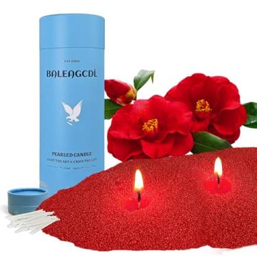 Imagem de Vela perfumada areia com 30 pavios de algodão – MANNYCOM Carmim Camellia Calm Scent 510 g (0,5 kg) velas recarregáveis de cera em pó queimam até 110 horas perfeitas para decoração de casa DIY velas