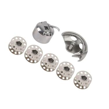 Imagem de Luqeeg Caixa de Bobina para Máquina de Costura + Conjunto de Gancho de Transporte, Kit de Máquina de Costura Doméstica de Metal, Fácil Instalação para Esgotos Diy