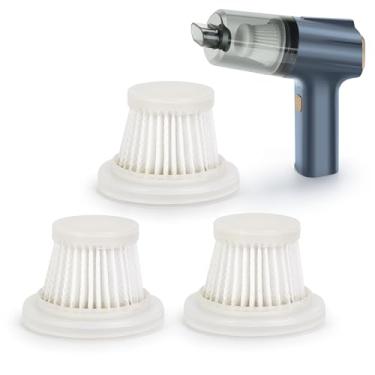 Imagem de Honlibey Filtros HEPA para aspirador portátil sem escova, 3 peças de filtros laváveis substituíveis. Confirme o tamanho antes de comprar