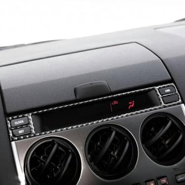 Imagem de BETTERHUMZ Compatível com Mazda 6 2003-2015 Fibra de Carbono Console Central de Carro Moldura Adesivo Decoração Decalque Acessórios de Moldagem Interior