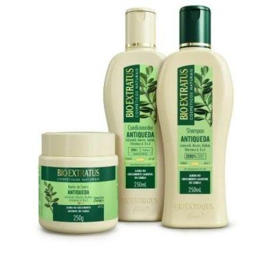 Imagem de Kit Jaborandi Shampoo Condicionador Banho de Creme Bio Extratus 250 mL