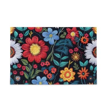 Imagem de WELLDAY Quebra-cabeça flores coloridas 1000 peças grande jogo de arte para adultos adolescentes