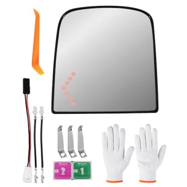 Imagem de Vidro retrovisor lateral do motorista superior adequado para GMC Yukon XL Chevrolet Suburban 2007-2014 GMC Sierra Chevrolet Silverado 2007-2018, lado esquerdo