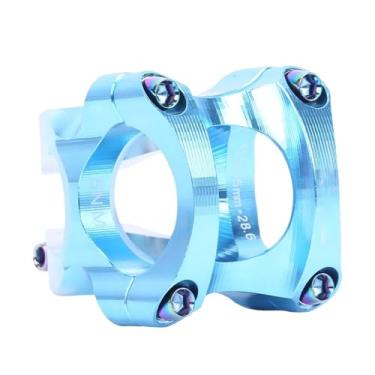 Imagem de Mesa ultraleve para MTB, guidão de 35 mm, usinagem CNC, inclinação de 0 graus, suporte para bicicleta, espiga de 31,8 mm e 28,6 mm. Peças para mountain bike.(Blue and silver)