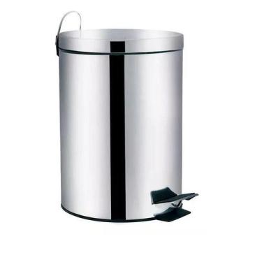 Imagem de Lixeira com Pedal com Tampa 5 litros Agata INOX MOR, Inox