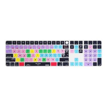 Imagem de XSKN Capa de teclado Final Cut Pro Shortcuts para Apple 2024 iMac M4 Chip Magic Keyboard com Touch ID e teclado numérico A3119