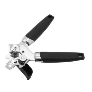 Imagem de Abridor De Latas Manivela Profissional Sem Rebarbas - Preto - Coisaria