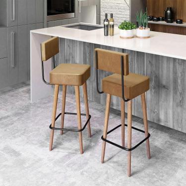 Imagem de Kit 02 Banquetas Barcelona - Ssx Multicoisas Amarula