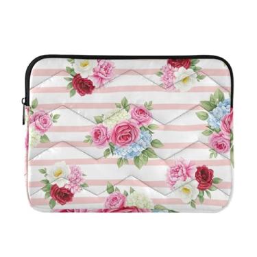 Imagem de Capa para laptop, buquês, rosa, à prova de choque, capa protetora para notebook, pasta, bolsa de transporte grande
