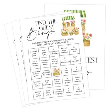 Imagem de Fresh Off the Market Bridal Shower Games, Farmers Market Find The Guest Bingo Game para 30 convidados com cartas de jogo, decoração de chá de panela, suprimentos de decoração de casamento (02)