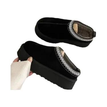 Imagem de Botas De Inverno Ultra Mini Plataforma Femininas Em Couro Suede Com Fo