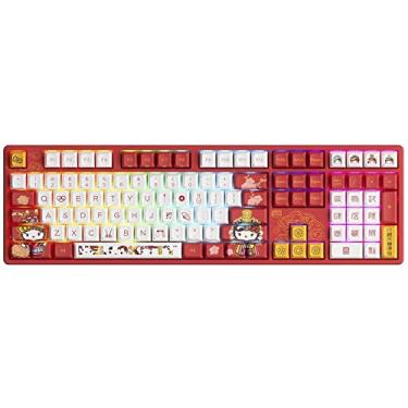 Imagem de TECLADO SWITCH GAMER AKKO SAKURA LINEAR KEYCAPS JDA PBT DYE-SUB FULL-SIZE MODELO HELLO KITTY 5108S PEKING OPERA B