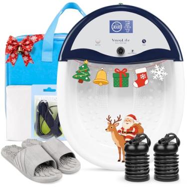 Imagem de VnioLife Máquina de desintoxicação de banho Ionic Foos, limpeza de banho para os pés, spa detox para os pés com alça de cintura, matrizes, chinelos | visor LCD, configuração de tempo..