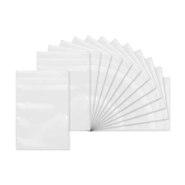 Imagem de PATIKIL Saco plástico com vedação antiestática de 4 cm x 6 cm, pacote com 100 sacos de poliéster resseláveis com zíper de 4,7 mm para pequenas empresas, armazenamento de moedas, anéis, pulseiras