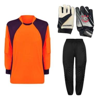 Imagem de Kit De Goleiro TRB + Luva De Goleiro Infantil Corinthians DRB Goalkeep