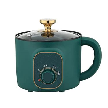 Imagem de Panela elétrica antiaderente, frigideira elétrica portátil e antiaderente, mini vaporizador elétrico de 1,8 L, frigideira elétrica multifuncional para fritar, panela elétrica múltipla com decoração de vaporizador