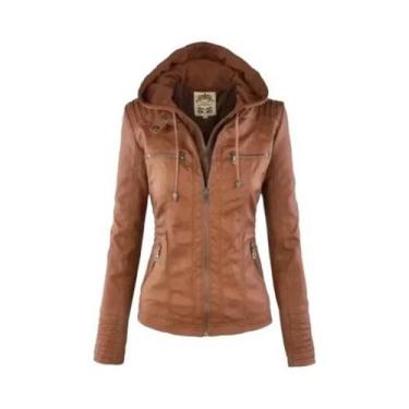 Imagem de Jaqueta Feminina Preta Gótica De material sintético Para Inverno, Casa