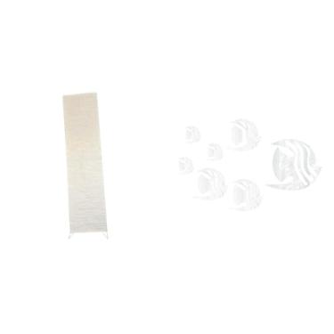 Imagem de Whtkoph Abajur de Chão para Sala de Estar com Adesivos de Parede de Peixes com Espelho Acrílico, Decoração Artística Removível para Fundo de Sofá Ou