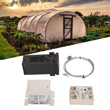 Imagem de HEEPDD Termostato PID Digital, Conjunto de Controlador de Temperatura Com Sonda de Aço Inoxidável, Resposta Rápida e Alta Precisão para Forno Incubador de Fazenda de Galinheiro (25A)