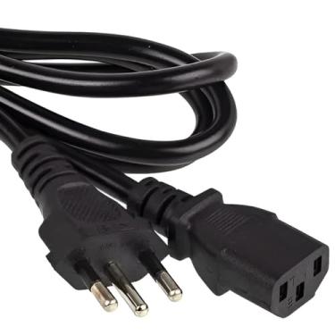 Imagem de Cabo de Energia Premium 3 Pinos 1,5 Metro Tripolar Bivolt Universal para TV, PC, Monitor, Fonte, Impressora