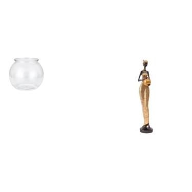 Imagem de Whtkoph Ornamento Transparente para Aquário Pequeno, Vaso Ou Decoração de Mesa com Figura de Africana, Estátua Artística para Casa.