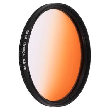 Imagem de PATIKIL Filtro de lente de 62 mm, filtros de cor graduados, resina óptica de arranhões, acessórios de correção de cor para lente de fotografia de câmera, laranja