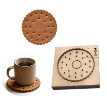 Imagem de YJIUYUANQ Molde de carteira de couro, perfurador de porta-copos circular e modelo de corte de madeira