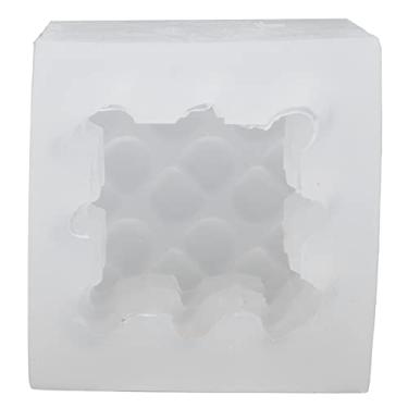 Imagem de aqxreight Molde de Vela de Aromaterapia Em Cubo de Coração 3D Molde de Silicone para Velas de QUALIDADE Alimentar para Aniversários de CasamentoXL ℃ QUALIDADE Resistente Feito Em Alta Faixa Dimensional A Temperatura Em Forma de Três (M)