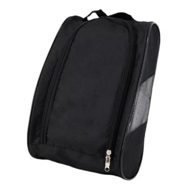 Imagem de kowaku Bolsa para sapatos de golfe, ideal para guardar acessórios de golfe, bolsa leve para viagens, sapatos esportivos, treinos, atividades ao ar livre e, Preto