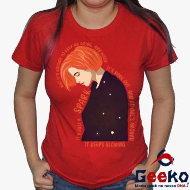 Imagem de Baby Look Paramore 100% Algodão - Hayley Williams - Rock - Geeko, Verm