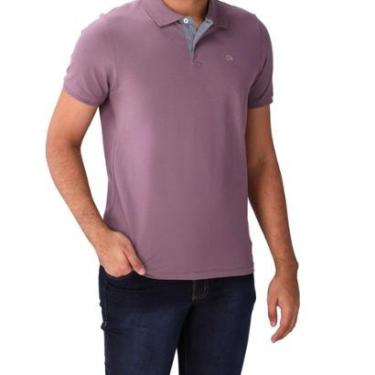 Imagem de Camisa Polo Casual Masculina Ogochi 007490001 Roxo-Masculino
