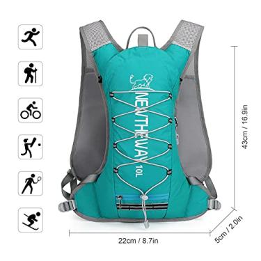 Imagem de Mochila de hidratação isolada Ainoli 10L com colete e bolsa térmica para corrida, ciclo, acampamento, caminhada, maratona (Preta)