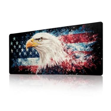 Imagem de Tapete de mesa, tapete de rato, tapete de mesa para jogos, GG, tapete de rato grande, acessórios de decoração de escritório (bandeira de águia)