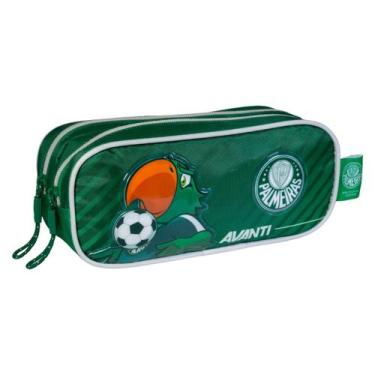 Imagem de Estojo Palmeiras Duplo Infantil Escolar Meninos Oficial Pens Cor:Verde