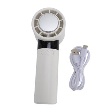 Imagem de Yinhing Ventilador de Refrigeração Portátil, Ventilador Pessoal Recarregável Portátil de Usb Com Gancho, Bateria Ajustável Velocidade 3000mah para Esportes Ao Ar Livre do Curso (WHITE)